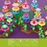 Fcphme cvjetni vrt Građevinske igračke, dječji vrtni vrt svijet za djevojke s matenim igračkama vrtlarstvo