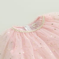 Mali djevojčice Tulle haljina sjajni šljokice rufšena mreža princeze haljina bez rukava za zabavu na