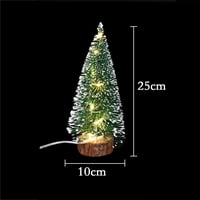 Fule Sisal božićno drvce sa LED svjetlima mali borovni stolni stol Xmas Decor
