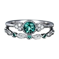 Angažman vjenčani prsten za žene dragi kubični-cirkonijski dijamantski nakit