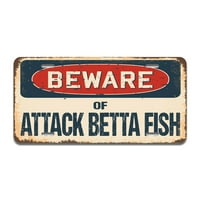 Pazite na napad Betta Fish Aluminium registarske tablice