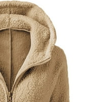 Zimska jesen ženska jakna kaputa sa kapuljačom sa kapuljačom topla vuna patentni pamučni kasutni vrhovi
