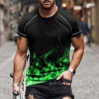 Muška majica za čišćenje ljudi Ležeran okrugli vrat 3D digitalni ispis Pulover fitness sportske kratke