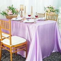 Vjenčanje posteljina Inc. 72 120 satensku pravokutni stol stolnjak - lavanda
