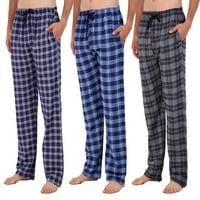 Prave osnove muške flanelne hlače za spavanje, veličina S-3XL, muške pidžame