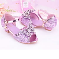 Dječje cipele s dijamantskim sandalama princeza cipele luk visoke pete pokazuju princeze cipele jednostavne