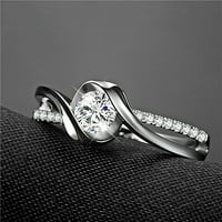 Luksuzni pjenušava dijamantski prsten ženski nakit angažirani prsten za žene