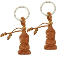 Privjesci za ključeve ključa za ključeve ključeva sa drvenim budama Buddha šarm veliki pokloni
