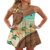 Bomotoo dame klizne haljine V izrez ljeto plaža sandress špageti kaiševi kratke mini haljine kaftane