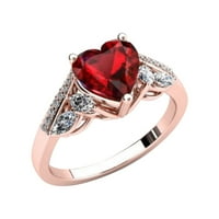 Keusn Žene prsten Šareni cirkon vjenčani nakit prstena veličine legura 6- Poklon prst w