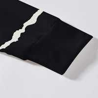 Tking Fashion Weuns Ljeto Plus size Dugi rukav Stripe na vrhu pupove Ležerne prilike labave majice Bluza