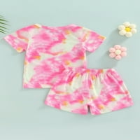 Hirigin novorođenčad ljetne odjeće, dječji slovo Ispis majica s kratkim rukavima + kratke kratke hlače