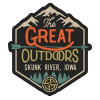 Skunk River Iowa Suvenir Dekorativne naljepnice