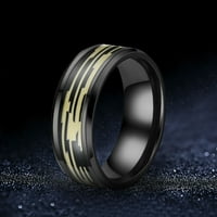 Yuehao Prsteni Frosted Silk uzorak umetnuli su rinestone prsten od legura za žene izvrsne prstene modni