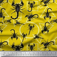 Soimoi satenski svileni tkanini geometrijski oblici i škorpion insekti Dekor tkanina tiskano dvorište