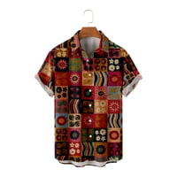 Ljetni muški vintage etničko umjetničko majica za ljeto, modna casual majica, kratki rukav vrh