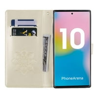 Allytech Galaxy Note plus futrola, Note10 + 5g futrola, premium PU kožna sova Mandala reljefna rezana