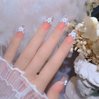 Xinyu Dekoracija noktiju jednostavno zalijepiti DIY bijelu pet petinskih cvijeta mali ukras za nokte za žene