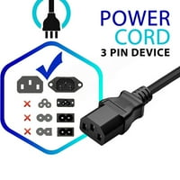 Boo kompatibilan 5ft kabel za kabel za napajanje za Behringer PowerPlay Pro-XL HA slušalice pojačala