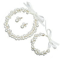 Set Vjenčanje Elegantni nakit Dodatna oprema Bridal Pearl nabora za narukvicu na narukvice za glavu