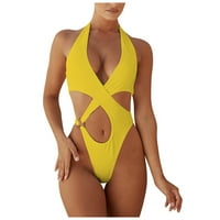 Amaping Ženski jedno kupaći kostim seksi halter izrezao kupaći kupaći koming komičnjaka bez leđa Monokini