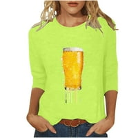 Košulja za ženske golf ljeto casual pivo za ispis posade za kratka majica sa rukavima