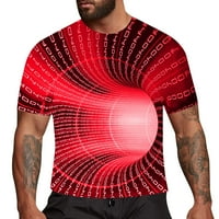 Majice za muškarce prozračne vrhove 3D novitete Thirts Grafički smiješni tinesi 3D ispisane posade kratkih