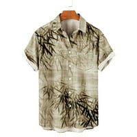 Pgeraug Muška majica Havajici s kratkim rukavima odštampani fit na plaži sa džepom Pocket polo majice