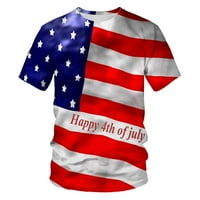 Muška majica kratki rukav casual dan neovisnosti Američka zastava Ispiši trening Sportska majica