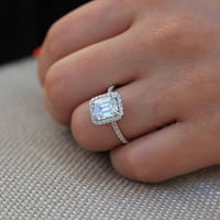 Frehsky prstenovi moda izvrsni pravokutnik puni dijamanti cirkon zvona za žene angažman prsten nakit