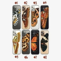 Slučajevi leptira za iPhone Mini XR SE telefon s poklopcem sa vintage leptirima dizajna za Galaxy S