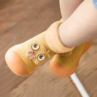 Relanfenk Baby Cipele Kids Toddler Boys Djevojke Čvrsto tople pletene meke jedine gumene cipele čarape