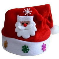 Božićni crveni šešir za odrasle i djecu Djeca LED kape undise Holiday Hat za Božićni snjegović Elk Santa