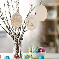GERICH drveni rezovi za uskrsnu jaje Nedovršene drvene jaje kriške DIY slika