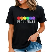 Žene pickleball Funny Paddle sportski igrač retro vintage poklon majica crna 3x-velika