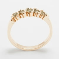 Britanci napravio je 14k ružičasti zlatni prirodni peridot Ženski vječni prsten - veličine opcija -