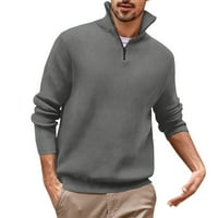 Muški pleteni džemper Zip pulover Dukseri se odjavljuju s visokim izrezom dugih rukava Klintne majice