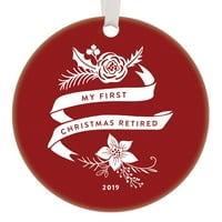 Moj prvi božićni umirovljeni ukras za penzionirani poklon personalizirani umirovljenici predstavlja