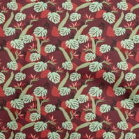 Onuone pamučne kambric crvena tkanina tropskog lišća šivaćeg materijala za šivanje tkanina sa dvorištem
