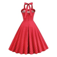 Clearsance Ljetne haljine za žene bez rukava A-line Srednja duljina vruća prodaja Halter Patchwork haljina