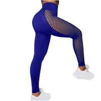 TDOQOT Workout gamaše za žene - guza podizajući visoki vijak Slim Fit Gym Stretch yoga gamaše plavo