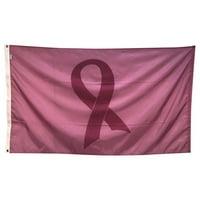 3 '5' Zastava svijesti o raku dojke, izdržljive najlon sve vremenske prilike, s GROMOMETIMA za vanjsku,