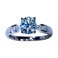 Heiheiup ženski sjajni prsten cirkon dijamant personalizirani prsten za angažman princeze