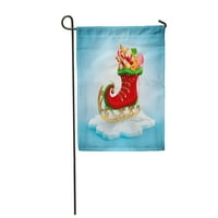 Čarobna elf klizaljka puna božićnih i slatkiša neobična vrtna zastava ukrasna zastava kuće baner