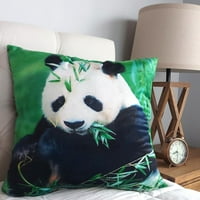 Eurote jastuk za bacanje - set ukrasnog kvadratnog kauča za kauč na razvlačenje za dnevnu sobu - Panda