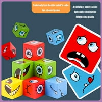 Drveni izrazi igrača, izrazi podudarajuće blokove, čarobna kocka uzorka za slaganje, izraz zagonetni