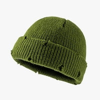 Zimske kape za muškarce i žene vunene ušima topla vunena hatdome prirubnica pletena šešica plišana hašiča