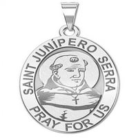 Saint Junipero Serra ovalna medalja - srebrna srebra