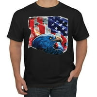 Patriotski orlov američka zastava Americana American Pride Muška grafička majica, narandžasta, 3xl