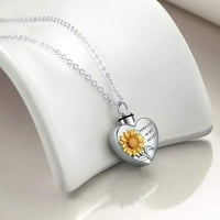 -Kuuka moda kreativna breskva srčana suncokret urna privjesak ogrlica ogrlica ogrlica od suncokreta